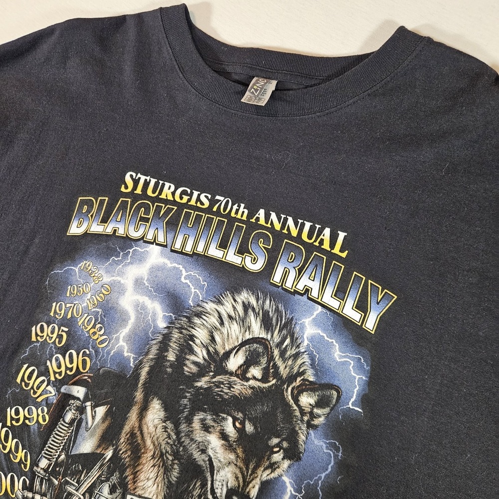 Sturgis Black Hills Rally 2010 T-Shirt Men's 3XL‎ Thunder Lightning 70th Annual